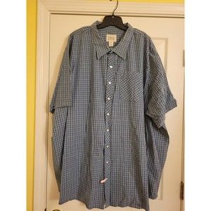 Men's Short Sleeve Plaid Shirt by True Nation Size 6XL